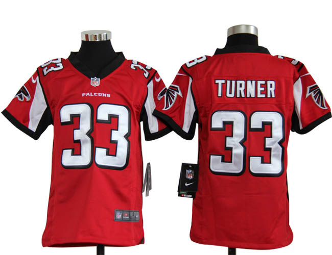 NFL South Jersey Atlanta Falcons 33 Northern Illinois Michael Turner Nike Youth Red